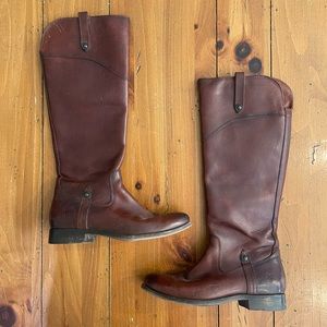 Beautiful Frye Real Leather Knee High Boots, Size 6